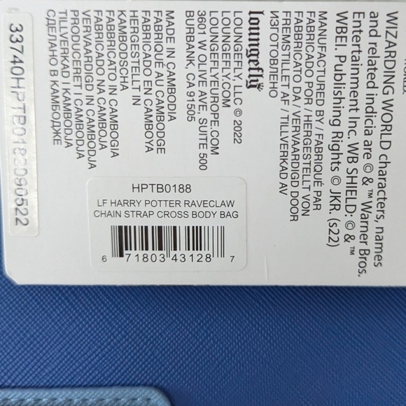 LOUNGEFLY | Harry Potter Ravenclaw House Chain Strap Crossbody Bag, BRAND NEW! - Picture 14 of 15